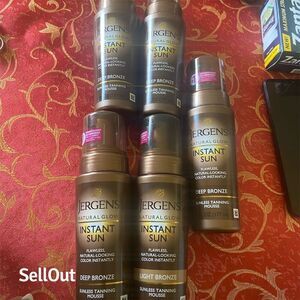 Jergens Natural Glow Instant Sun Tanning Mousse Bundle 5pc Multicolor